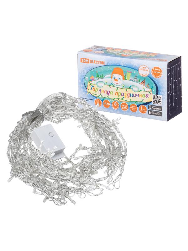 Гирлянда светодиодная "Бахрома" 1,9х0,5 м, 68LED, многоцветн., 8 режимов, 250 В, IP20, | SQ0361-0078 | TDM — TDM ELECTRIC