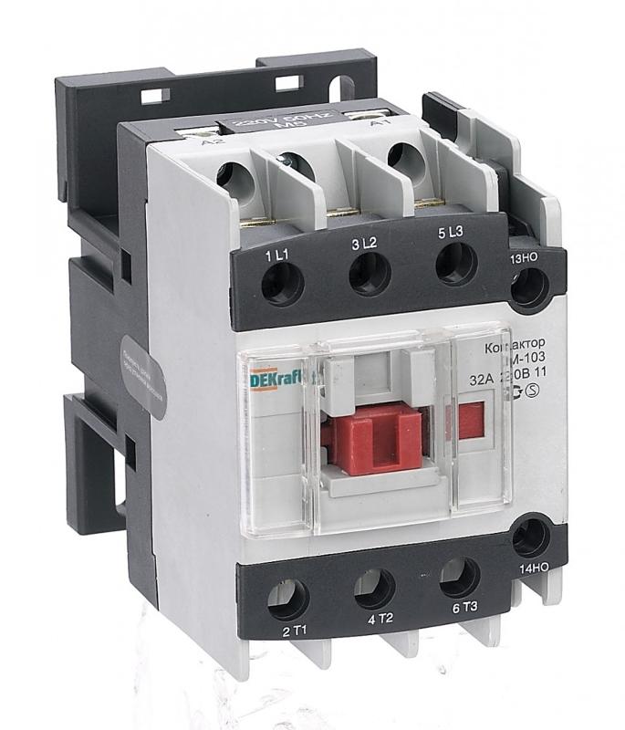 Контактор 32А 220В АС3 1НО+1НЗ КМ-103  | 22123DEK | DEKraft — DEKraft