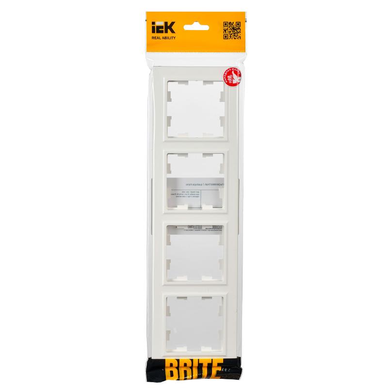 BRITE Рамка 4-ая РУ-4-БрБ белый | BR-M42-K01 | IEK — миниатюра 2