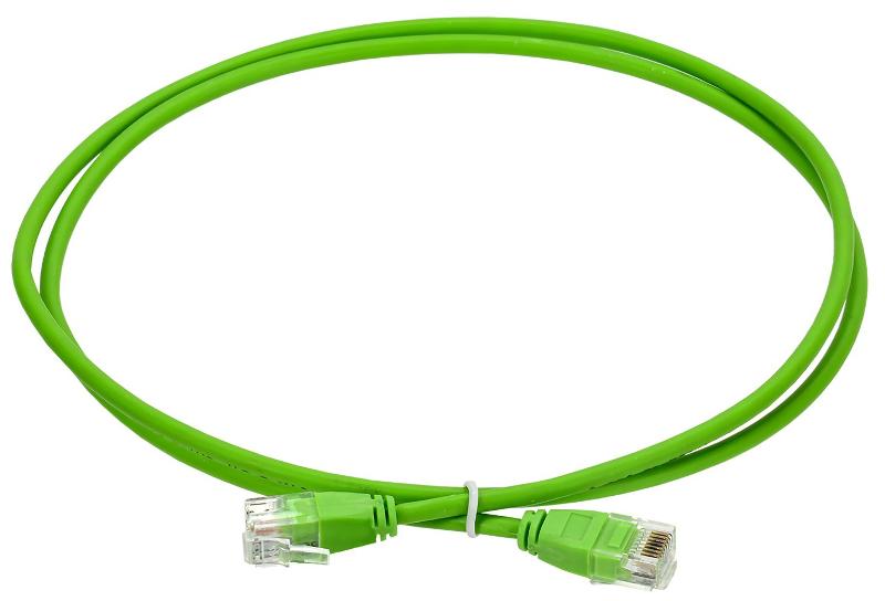 ITK Коммутационный шнур кат.6 UTP 2м slim без язычка. зел. | PC02-C06UL-2M-SL-NT | ITK — ITK