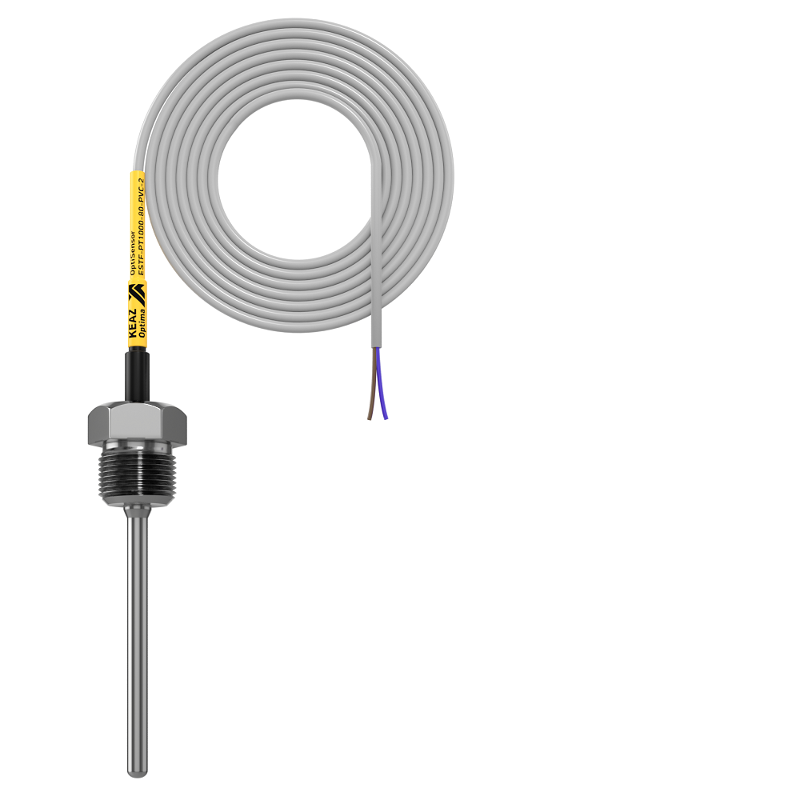 Датчик температуры погружной OptiSensor ESTF-PT1000-80-PVC-2 | 286496 | КЭАЗ — фото 1 | Sento