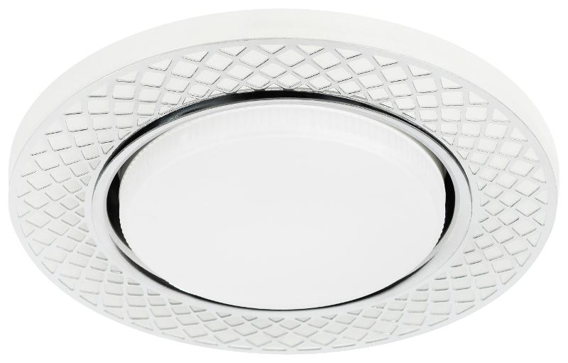 Светильник точечный встраиваемый KL79 WH/CH под лампу Gx53 круглый,220V,13W,белый/хром | Б0037366 | ЭРА — миниатюра 3