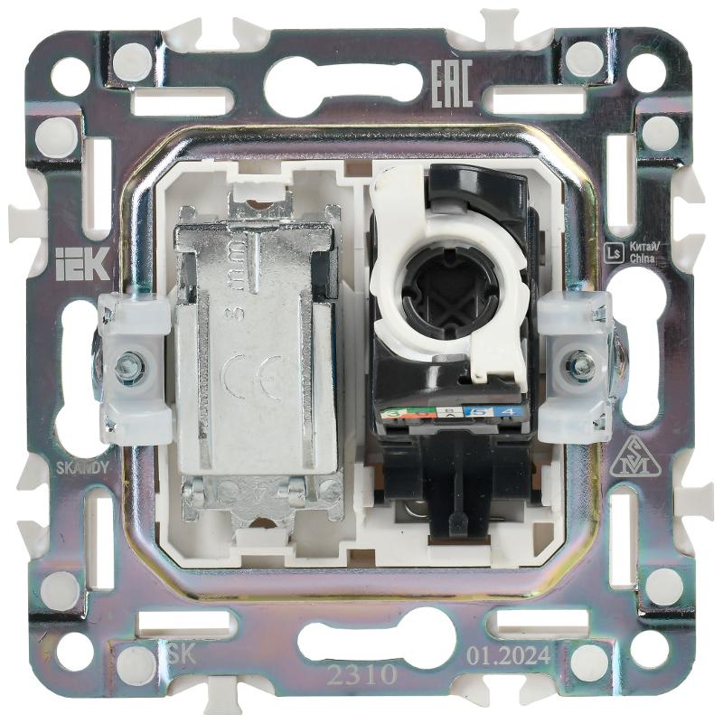 SKANDY Розетка двойная TV+RJ45 кат.5E SK-A14Bl черный | SK-AK20-1-K02 | IEK — миниатюра 6