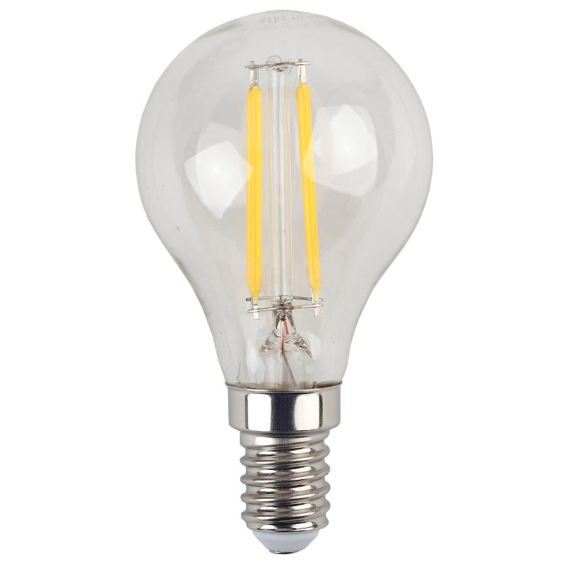 Лампа светодиодная F-LED P45-5W-827-E14 (филамент, шар, 5Вт, тепл, E14) | Б0043437 | ЭРА — миниатюра 3