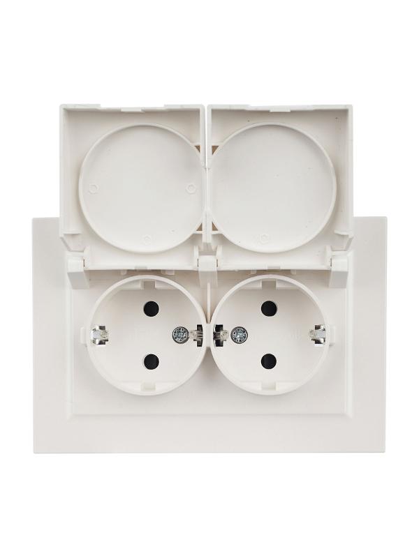 BRITE Розетка 2-ая с крышкой 16А в сб IP44 РСбш12-3-44-БрЖ жемчуг | BR-R26-16-44-K36-F | IEK — миниатюра 9