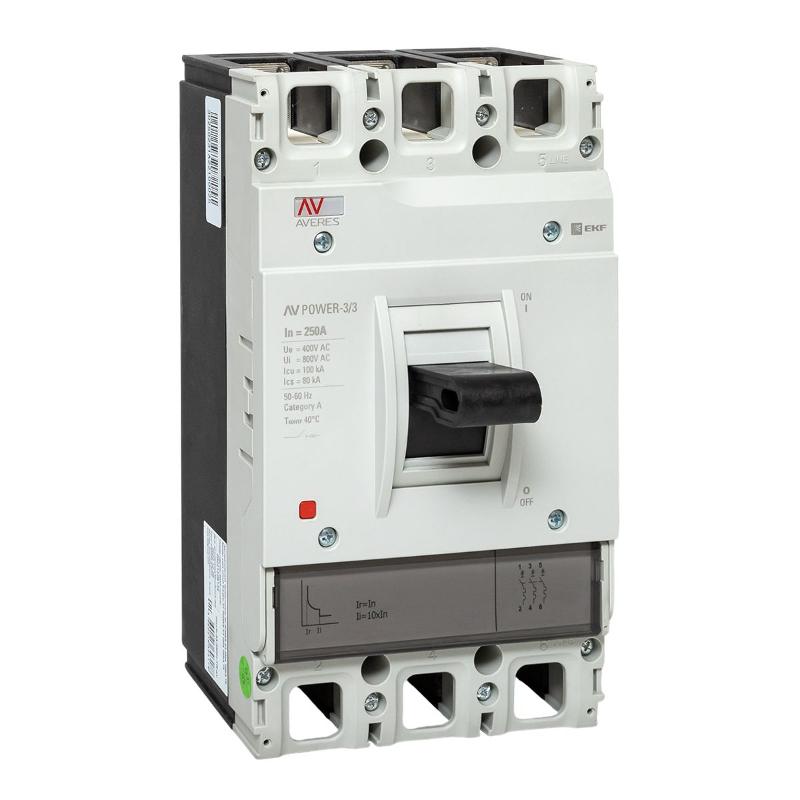 Выключатель автоматический AV POWER-3/3 250А 100kA TR AVERES | mccb-33-250H-TR-av | EKF — EKF