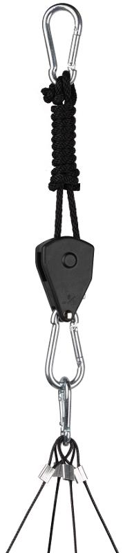 Кронштейн для фитоламп и фитосветильников  FITO-rope телескопический подвес 2 м с карабином | Б0061037 | ЭРА — миниатюра 4