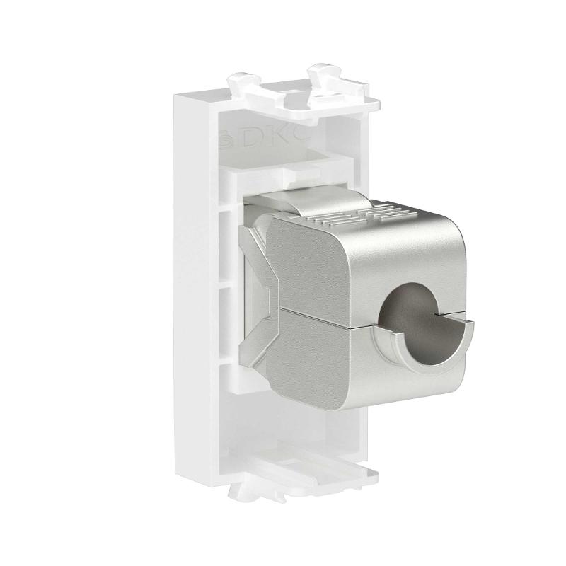 Компьютерная розетка RJ-45 без шторки модульная, кат.5е экранированная, "Avanti", "Белое облако", 1 модуль | 4400761 | DKC — миниатюра 3