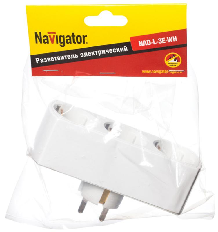 Разветвитель 94 672 NAD-L-3E-WH 3 гн. (в ряд) с/з |94672 |Navigator — миниатюра 2