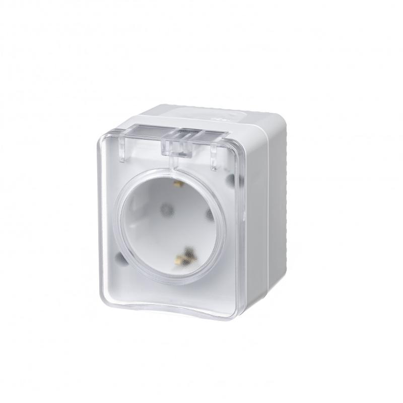 AtlasDesign Profi54 Белый O/У Розетка с заземлением со шторками 16А  | ATN540145 | SE — Systeme Electric