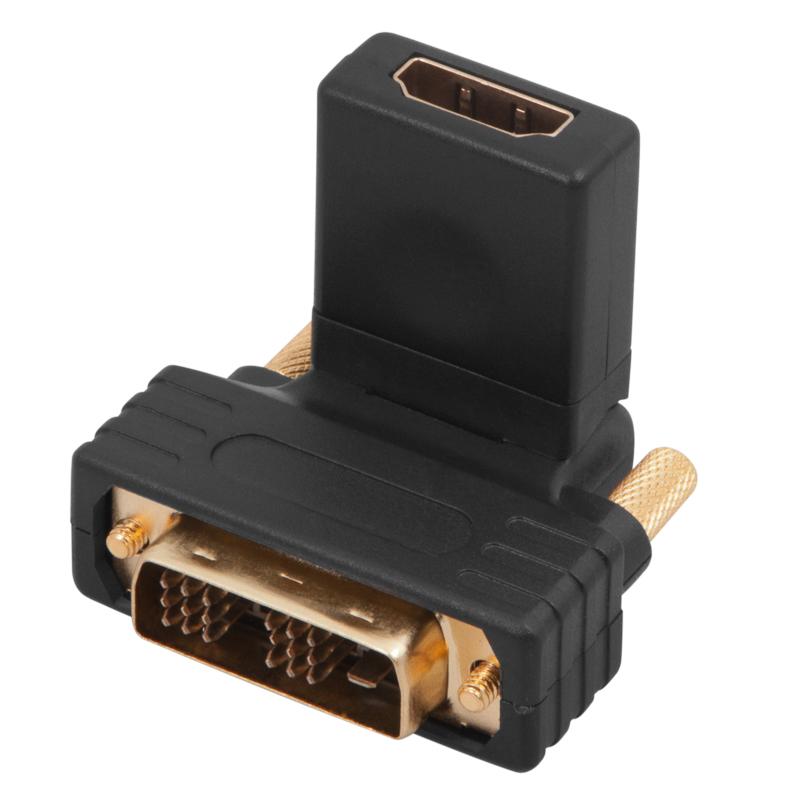 Переходник штекер DVI-D - гнездо HDMI, поворотный | 17-6812 | REXANT — REXANT