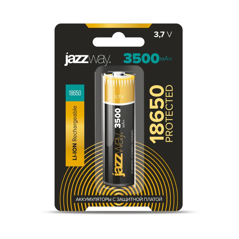 Аккумуляторная батарея   18650 3500 мАч с защитой BL-1 | .5059856 | Jazzway — Jazzway