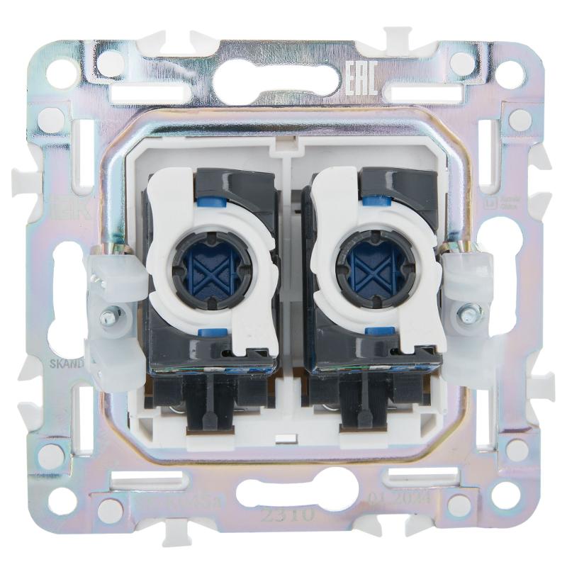 SKANDY Розетка компьютерная двойная RJ45 кат.6 SK-K04Sa песочный | SK-K20-2-K98 | IEK — миниатюра 3