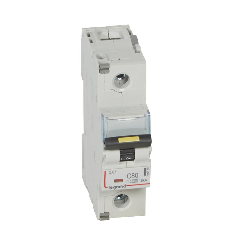 Выключатель автоматический  однополюсный DX3 10000 80А C 16кА (1,5 мод) | 409140 | Legrand — Legrand