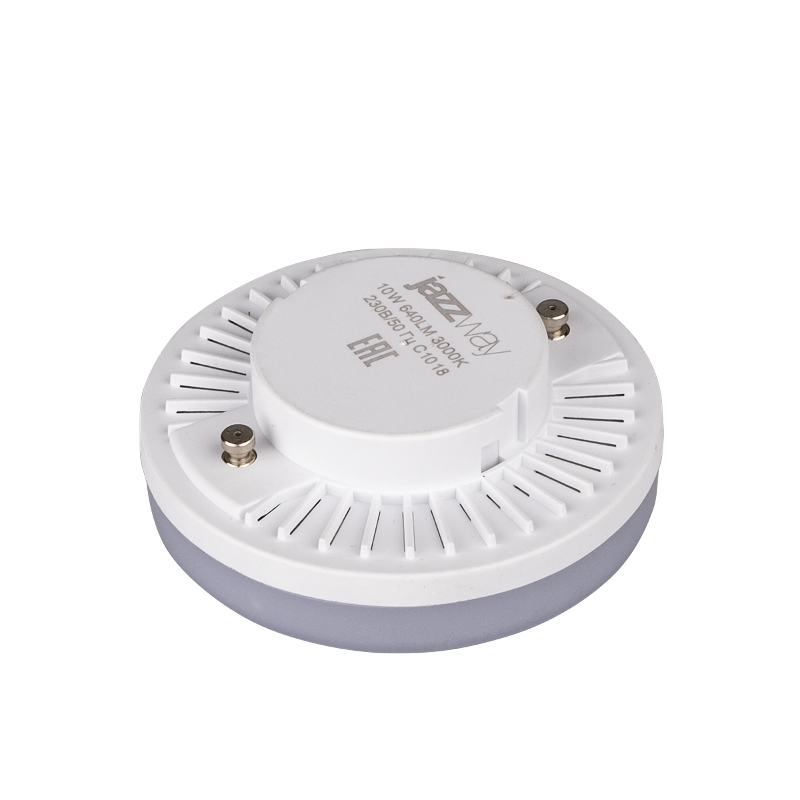 Лампа светодиодная LED 10Вт GX53 220В 3000К PLED-GX53 таблетка (плоский цилиндр) | 1029072 | Jazzway — миниатюра 2