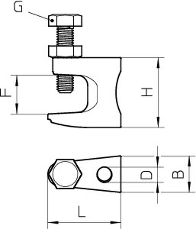 Балочный зажим 0-19mm (FL2-G M10 TG) | 1488082 | OBO Bettermann — миниатюра 3