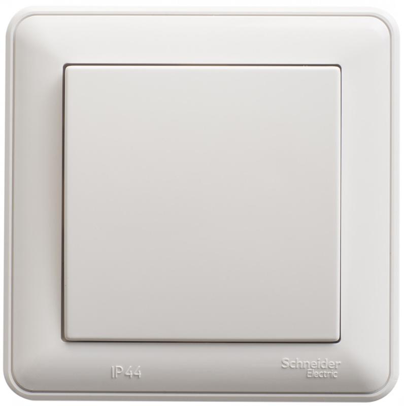 W59 Aqua Белый Переключатель 1-клавишный, 10AX, IP44, (в сборе) | VS610-156B-18 | SE — Systeme Electric