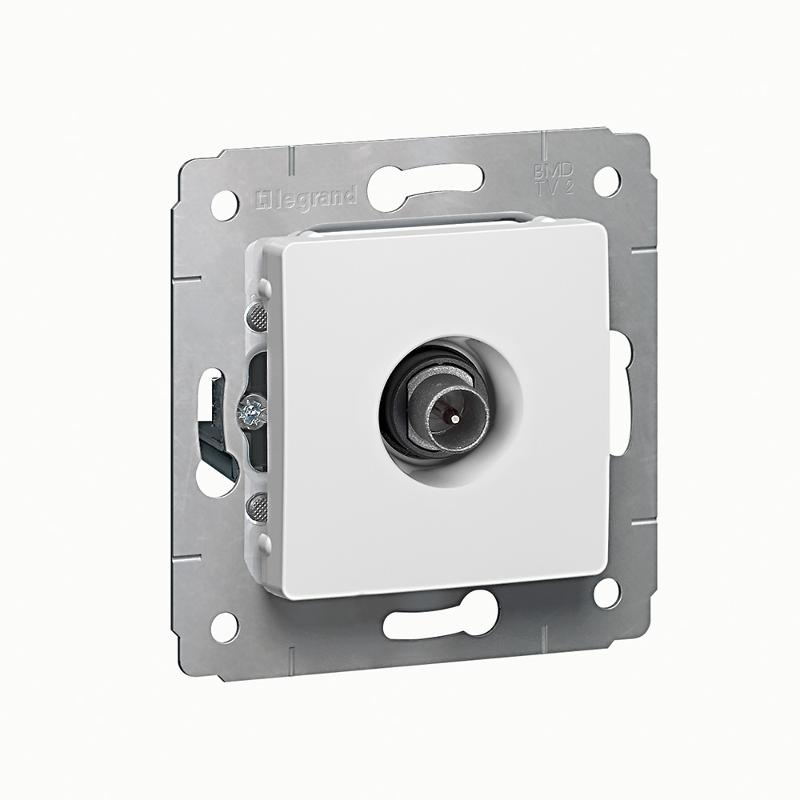 Cariva Белый Розетка TV проходная 14 дБ, 4-2150 МГц | 773680 | Legrand — Legrand