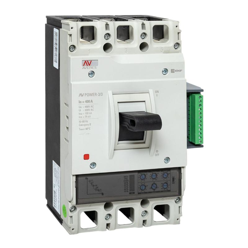 Выключатель автоматический AV POWER-3/3 400А 100kA ETU2.2 AVERES | mccb-33-400H-2.2-av | EKF — EKF