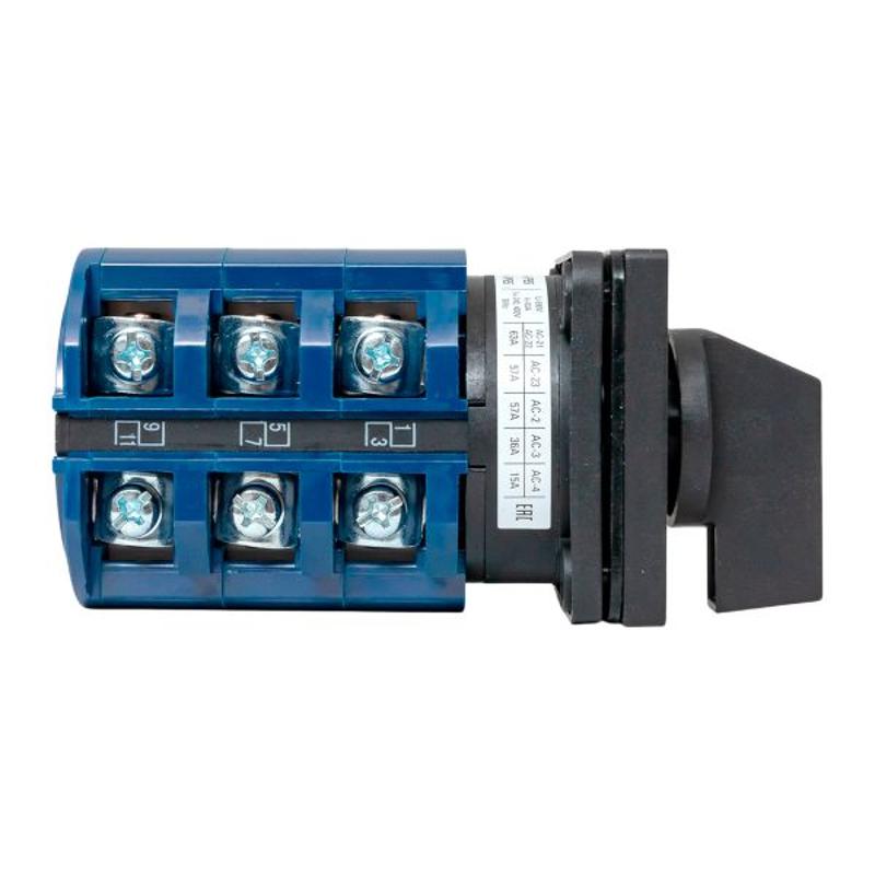 Переключатель кулачковый ПК-1-43 63А 3P «1-0-2» IP65 | pk-1-43-63-65 | EKF — миниатюра 3