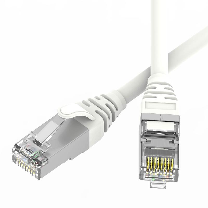 Патч-корд экранированный SLIM CAT6 U/FTP 4х2, 28 AWG, LSZH, белый, 2м | RN6UF4520WH-28 | DKC — DKC (ДКС)