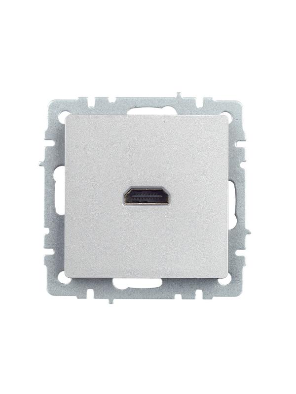BRITE Розетка HDMI РHDMI-0-БрА алюминий  | BR-H10-K47 | IEK — миниатюра 2