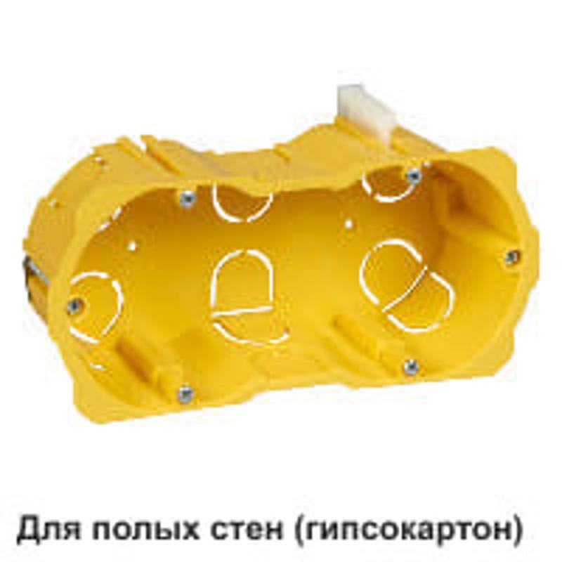 Коробка установочная 74х151х51 двухместная (для полых стен) | KM-251 | SE — миниатюра 2