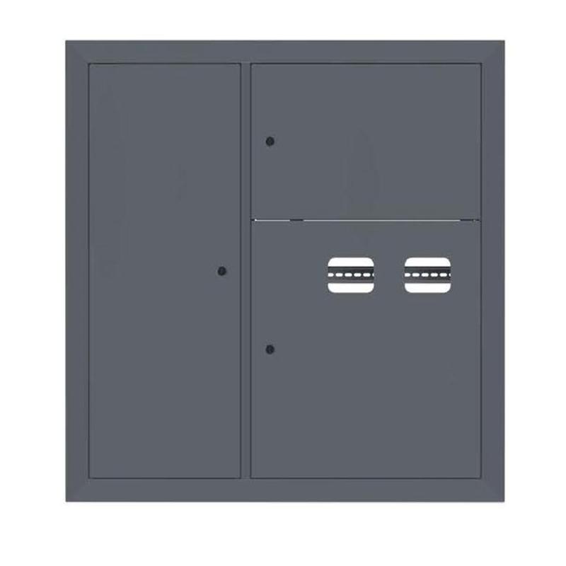 Щит этажный 2 кв. слаботочка слева RAL7024 (1000х950х150)  PROxima |mb29-v-2z-ral7024| EKF — фото 1 | Sento