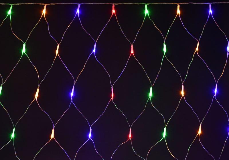 Гирлянда светодиодная сеть 1,5х1,5 160RGB IP44/20 прозрачный шнур 230В контр. 8 режимов | LGDB410-3-160-L1-T-S-44 | IEK — IEK (ИЭК)