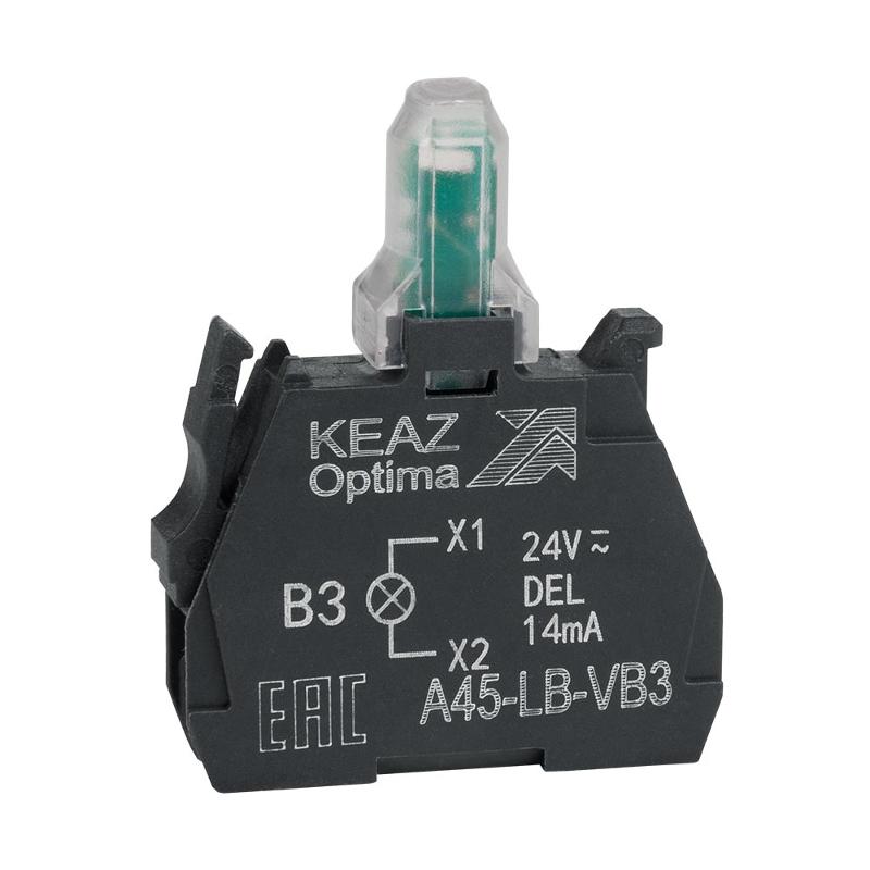 Световой блок OptiSignal D22 A45-LB-VB3 зеленый 24VACDC ZBVB3 |332206| КЭАЗ — КЭАЗ (Курский электроаппаратный завод)