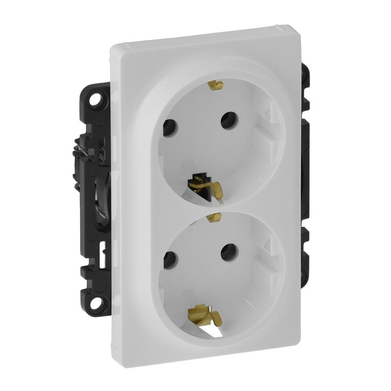 Valena LIFE DIY Белый Розетка 2-ая с/з, безвинт.зажим | 753127 | Legrand — Legrand