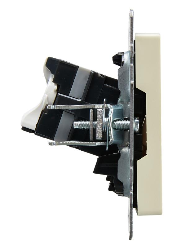 BRITE Розетка компьютерная 2-ая RJ45 кат.5E РК10-2-БрКр бежевый  | BR-K20-1-K10 | IEK — миниатюра 3