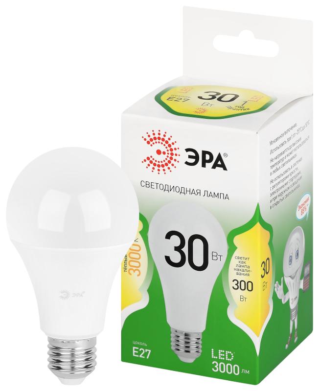 Лампа светодиодная  GREEN LINE LED A65-30W-830-E27 GL E27 30 Вт груша теплый свет | Б0067143 | ЭРА — ЭРА (Энергия света)