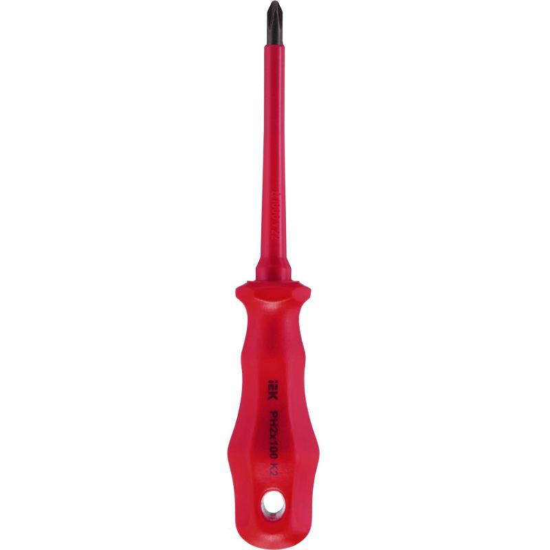 Отвертка диэлектрическая PH2х100 K2 ARMA2L 3 | A2L3-SC30-K2-PH-20-100 | IEK — миниатюра 4