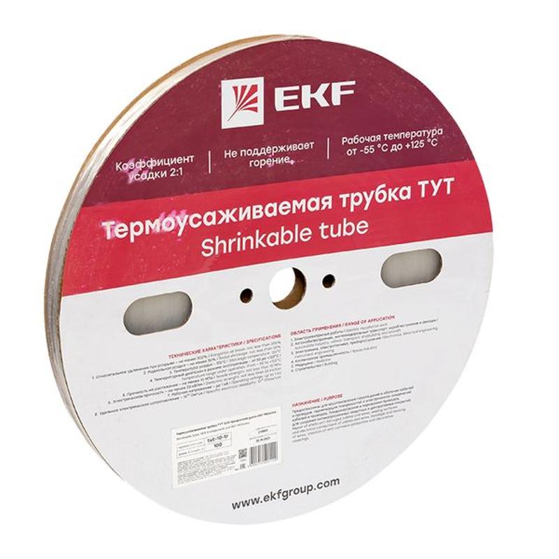 Термоусаживаемая трубка ТУТ 10/5 прозрачная рулон PROxima | tut-10-tr | EKF — миниатюра 1