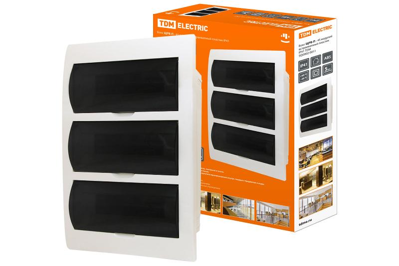 Бокс пластиковый встраиваемый ЩРВ-П-45 модулей IP40 | SQ0902-0011 | TDM — TDM ELECTRIC
