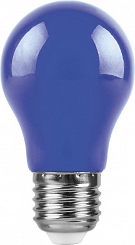 Лампа светодиодная для белт лайта LB-375 (3W) 230V E27 синий A50 | 25923 | FERON — миниатюра 1