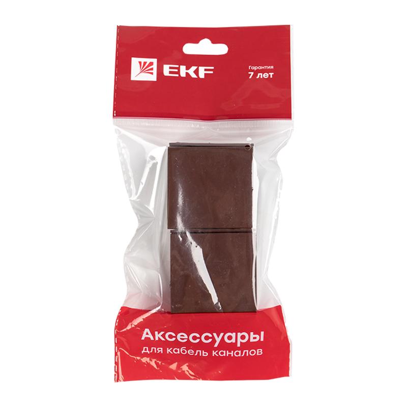 Соединитель (40х25) (4 шт) Plast EKF PROxima  под темное дерево  |  cond-40-25x4 |  EKF  — миниатюра 7