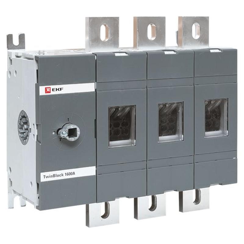 Рубильник 1600A 3P без рукоятки управления TwinBlock | tb-s-1600-3p | EKF — миниатюра 1