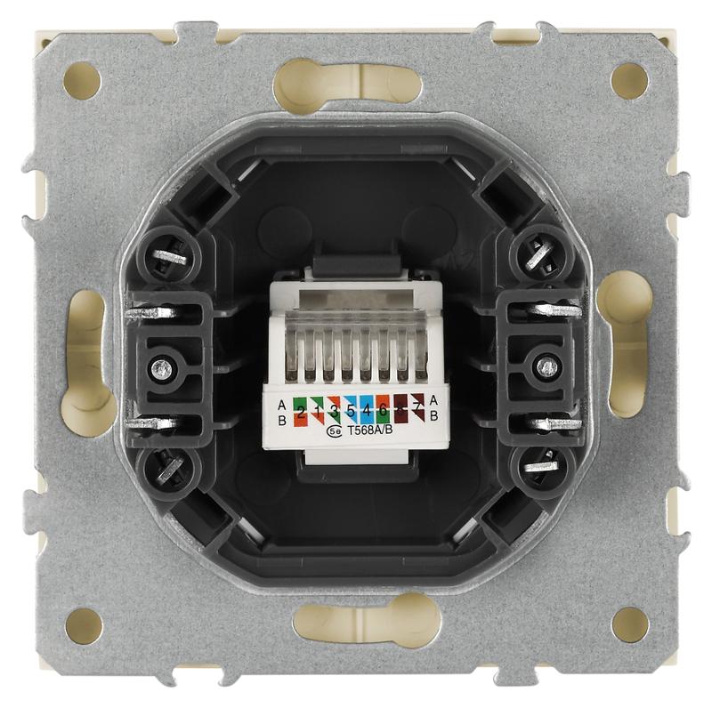Розетка Galaxy 15-3107-04 информационная RJ45 IP20 шампань | Б0070741 | ЭРА — миниатюра 5