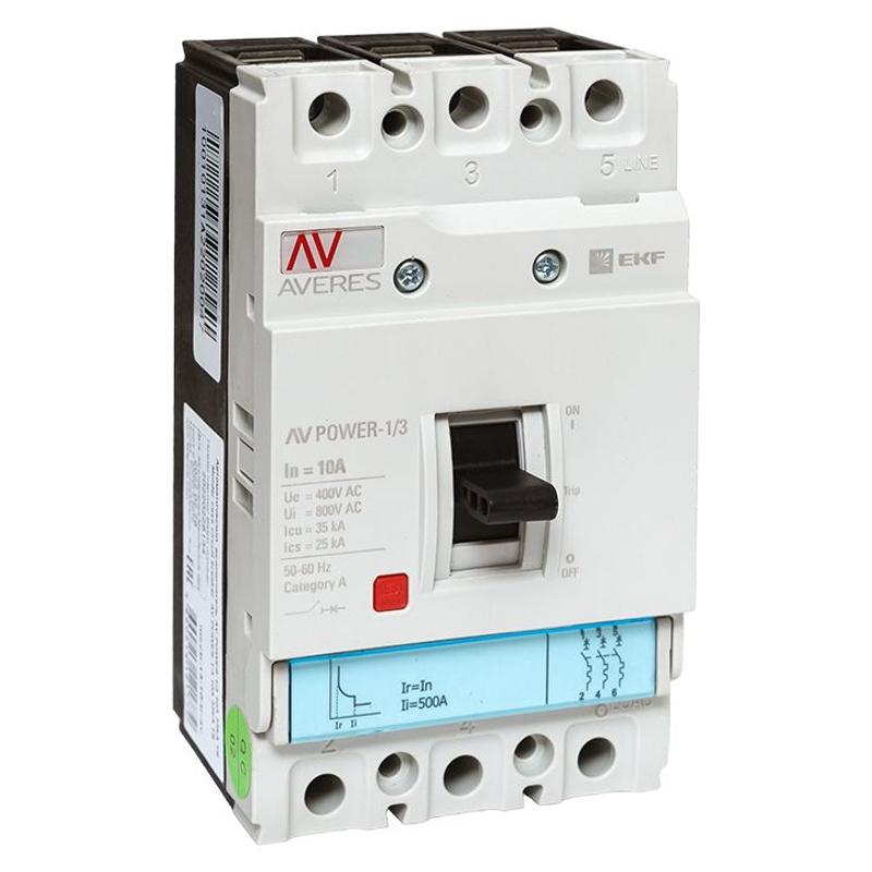 Выключатель автоматический AV POWER-1/3 10А 35kA TR | mccb-13-10-TR-av | EKF — EKF