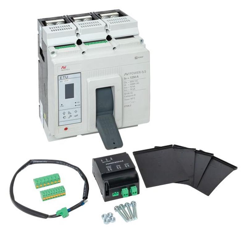 Выключатель автоматический AV POWER-5/3 1250А 70kA ETU6.2 AVERES | mccb-53-1250M-6.2-av | EKF — миниатюра 35