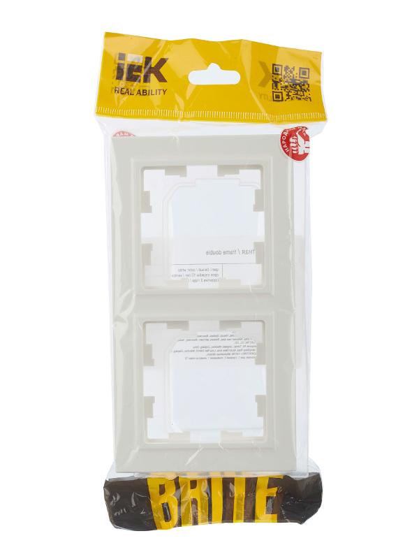BRITE Рамка 2-ая IP44 РУ-2-БрБ-44 белый | BR-M22-44-K01 | IEK — миниатюра 11