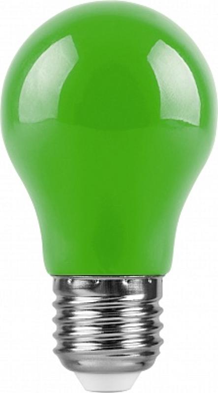 Лампа светодиодная для белт лайта LB-375 (3W) 230V E27 зеленый A50 | 25922 | FERON — миниатюра 1