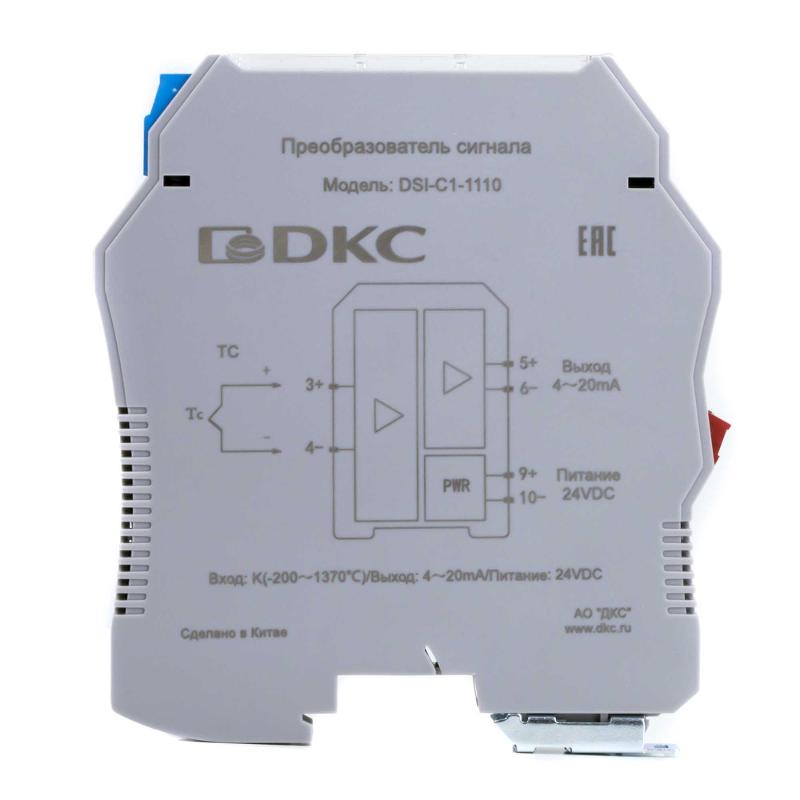 Преобразователь сигнала DSI, 1 вход TC тип K, 1 выход 4…20 мА | DSI-C1-1110 | DKC — миниатюра 3