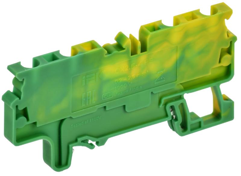 ARMAFIX Клемма пруж. CX2.5-4 PE 2,5мм2 4-конт. зазем. | AF-CT41-00-4-K52-002 | IEK — миниатюра 2