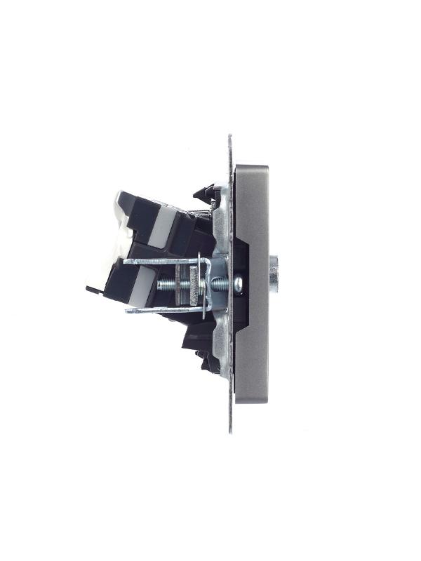 BRITE Розетка двойная TV+RJ45 кат.5E РТВ/РК12-БрС сталь | BR-AK20-1-K46 | IEK — миниатюра 14