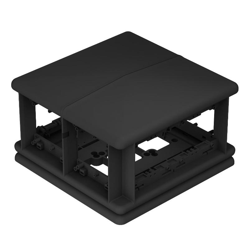 Напольный бокс Telitank 225x225x125 мм (полиамид,черный) (T8NL 00C 9011) | 7408494 | OBO Bettermann — OBO Bettermann