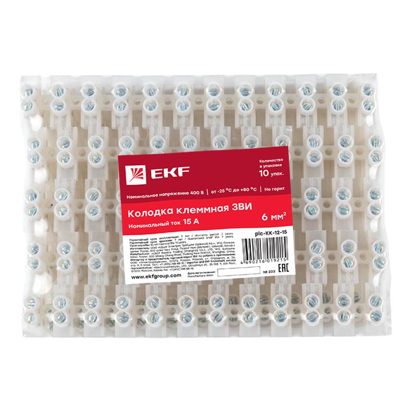 Клеммная колодка полиэтилен 1,5-6(10) мм2 15А 12 секций (уп. 10 шт.) EKF | plc-KK-12-15 | EKF — миниатюра 4