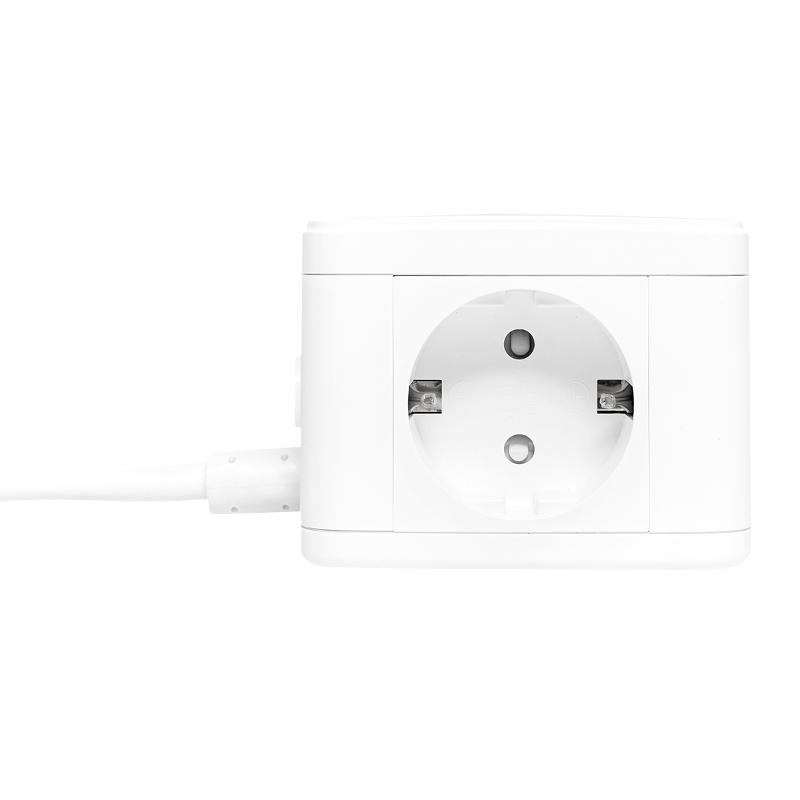 Удлинитель "Куб" 2 гнезда 3USB 2,4А+зарядное устройство 1,3 метра 1мм2 | UBA-CUB-3-WC | EKF — миниатюра 13